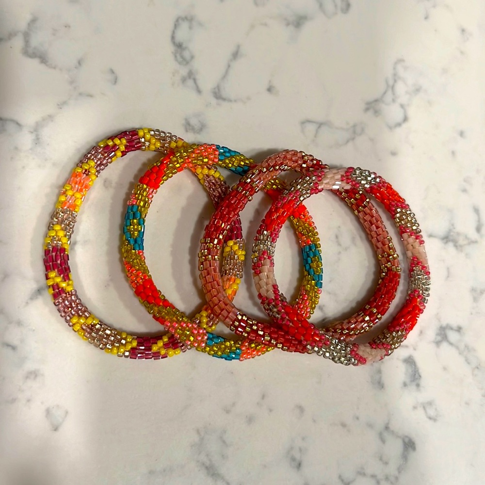 Beaded Bracelets - Purchased from High End Boutique - Set of 4 - ($20 each)